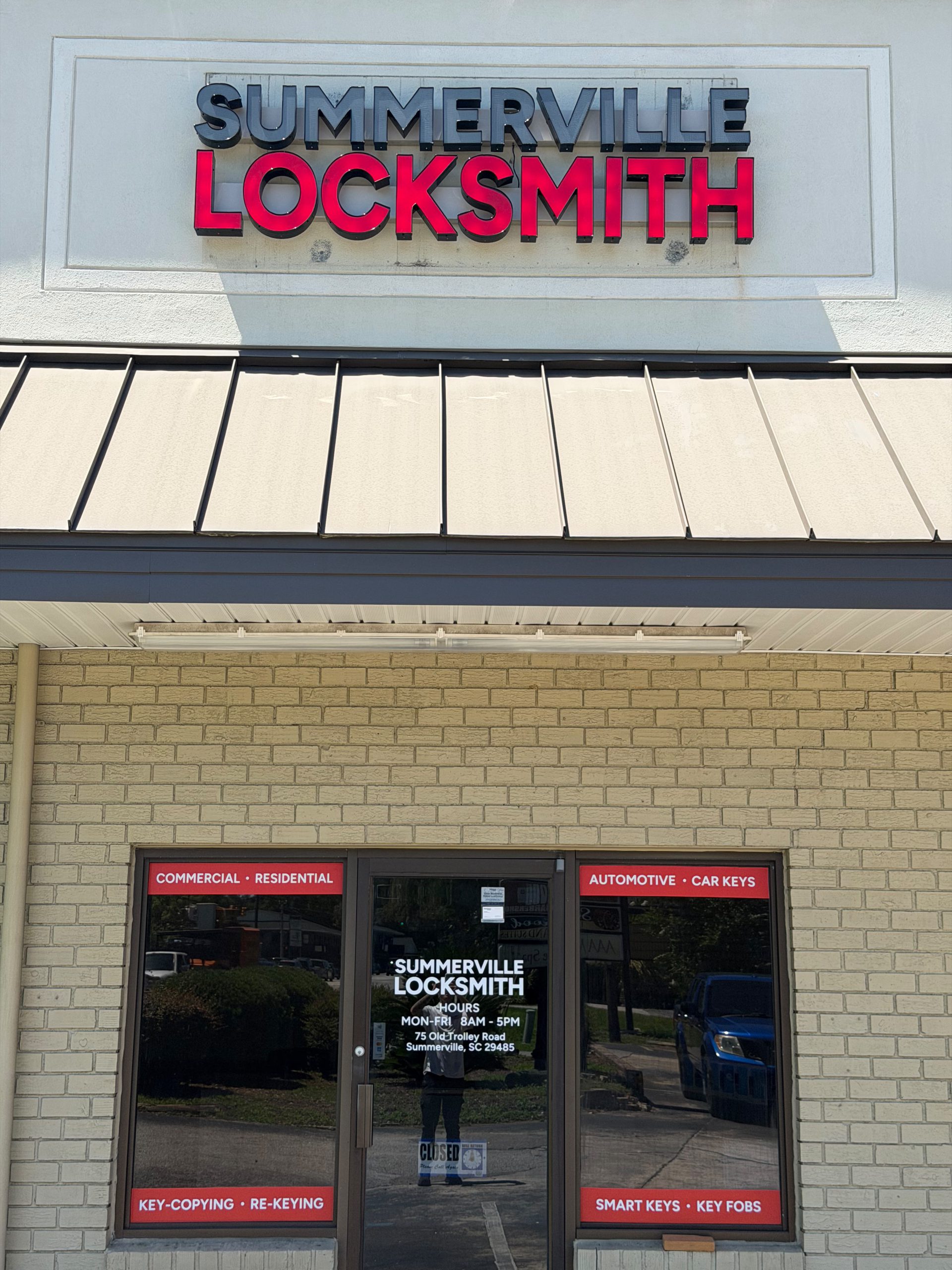 Summerville Locksmith Old Trolley Road location storefront at 75 Old Trolley Rd Unit 1, Summerville SC 29485